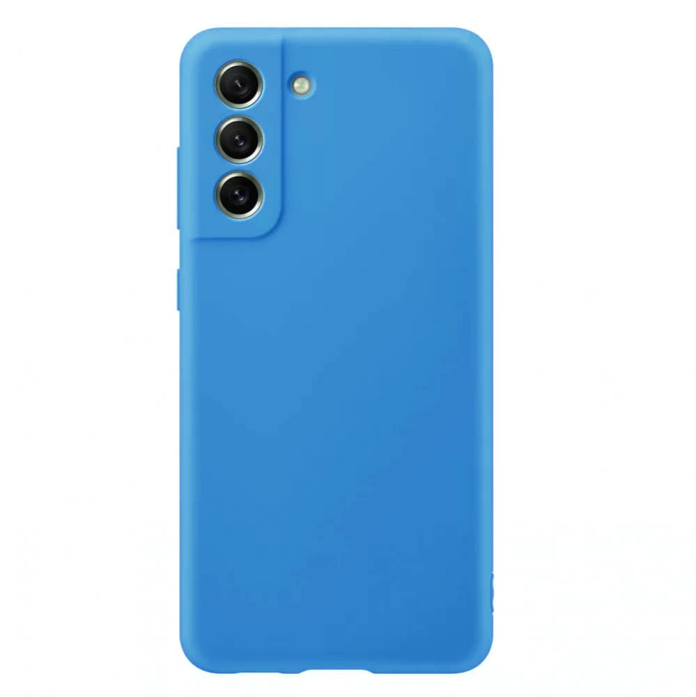 Husa Samsung Galaxy S22, Luxury Silicone, catifea in interior, protectie camere, albastru deschis 1