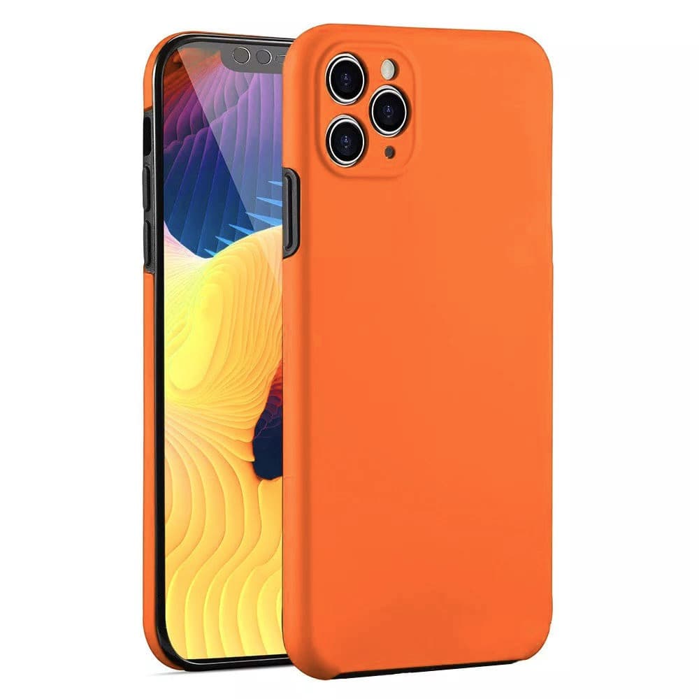 Husa protectie Samsung Galaxy A20s (fata + spate) Fully PC & PET 360°, portocalie 1