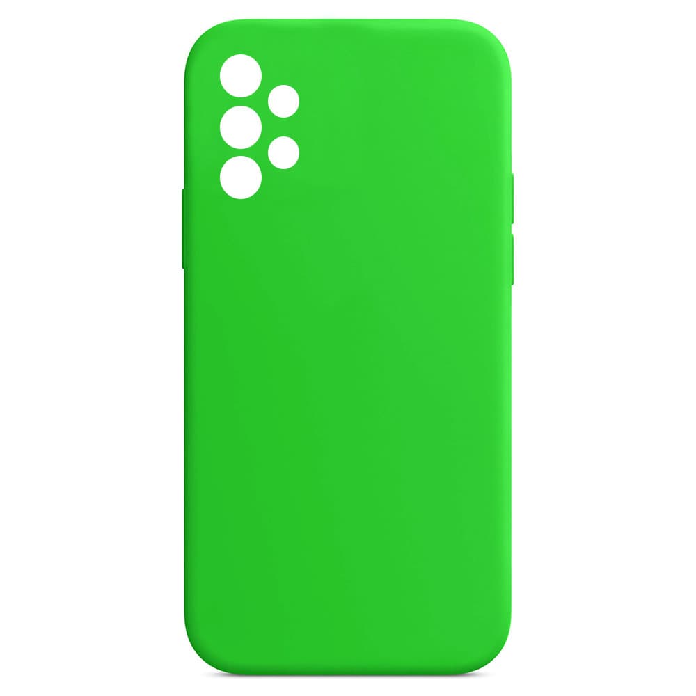 Husa Samsung Galaxy A13 4G Luxury Silicone, catifea in interior, protectie camere, verde neon 1