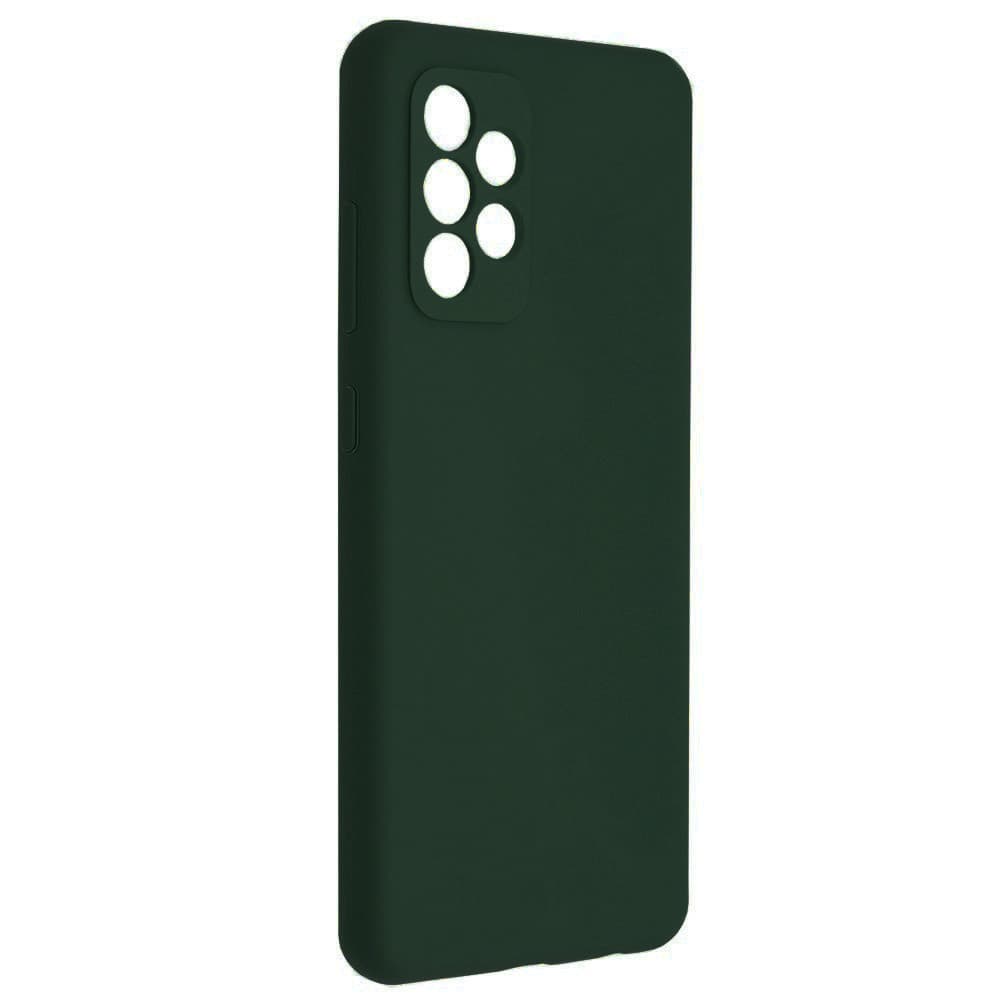 Husa Samsung Galaxy A53 5G, Luxury Silicone, catifea in interior, protectie camere, verde inchis 1