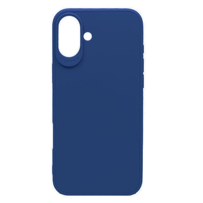 Husa protectie Apple iPhone 16 Plus, Matt TPU My Choice, silicon moale, albastru incchis 1