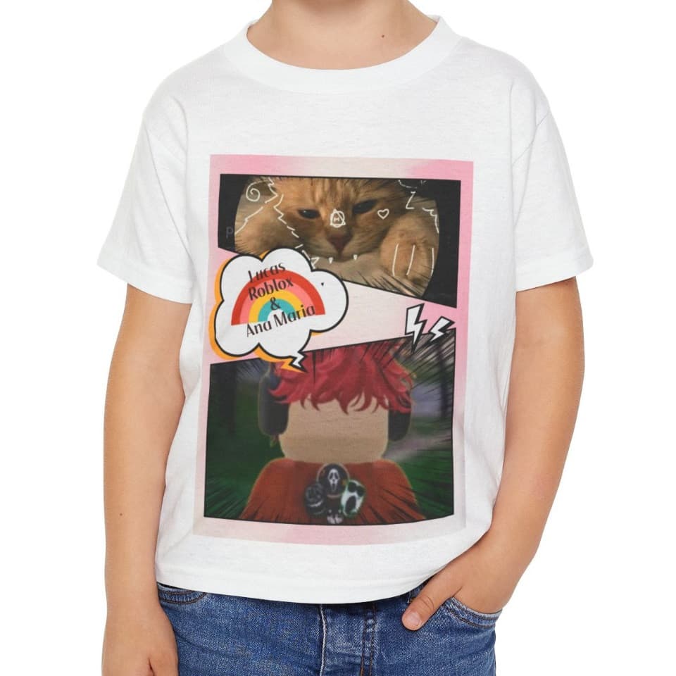 Tricou personalizat alb, copii/adulti, design Ana si Lucas, modal, diverse marimi 1