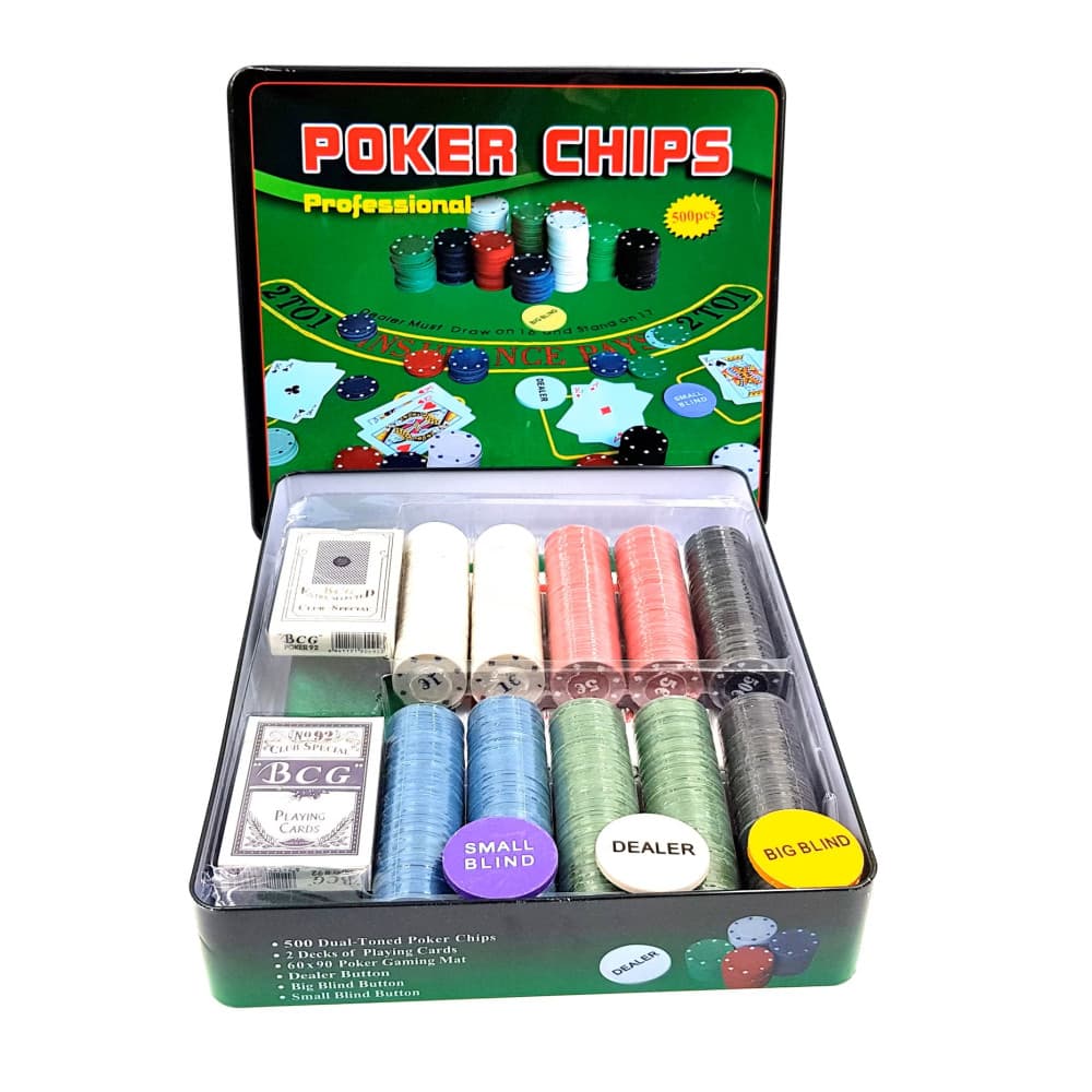 Set poker 500 jetoane Poker Chips, în cutie metalica 1
