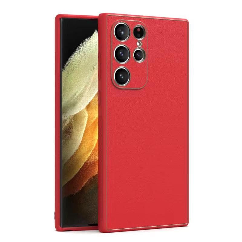 Husa Samsung Galaxy A35, Yolo Eco-Leather, piele ecologica, rosie 1