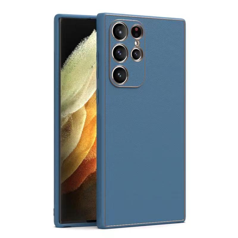 Husa Samsung Galaxy A35, Yolo Eco-Leather, piele ecologica, albastra 1