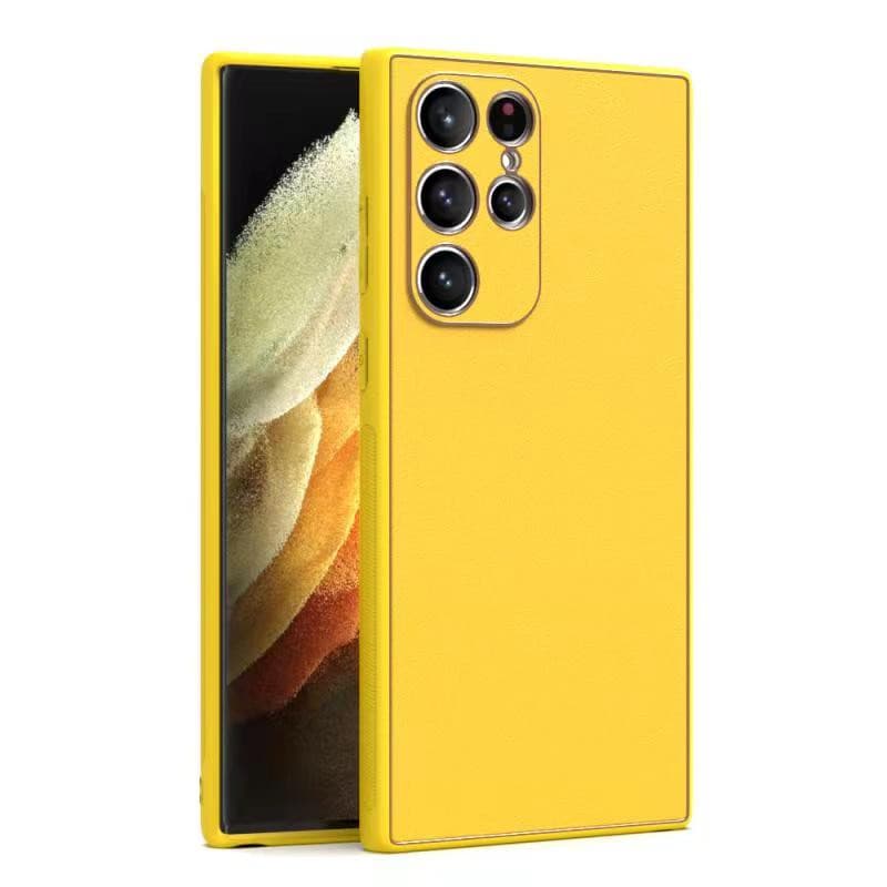 Husa Samsung Galaxy A15, Yolo Eco-Leather, piele ecologica, galbena 1