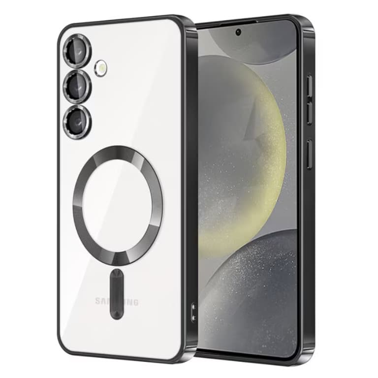 Husa Samsung Galaxy A35 5G, Electroplating Magsafe TPU, protectie camera, margini negre 1
