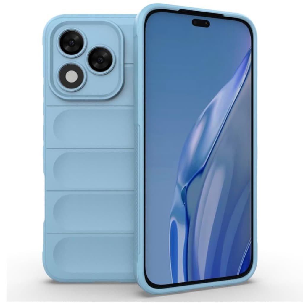 Husa Honor 400 Lite, Wave Silicone, protectie camera, catifea in interior, baby blue 1