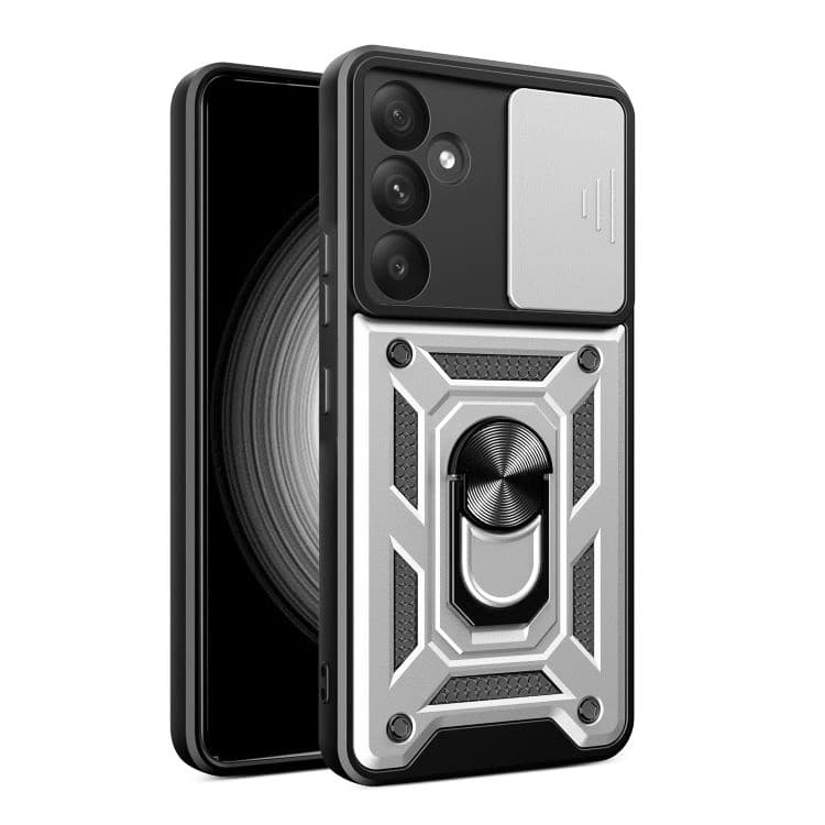 Husa Samsung Galaxy S24 Plus (S24+), Camshield Armor, inel sustinere, protectie camera, argintie 1