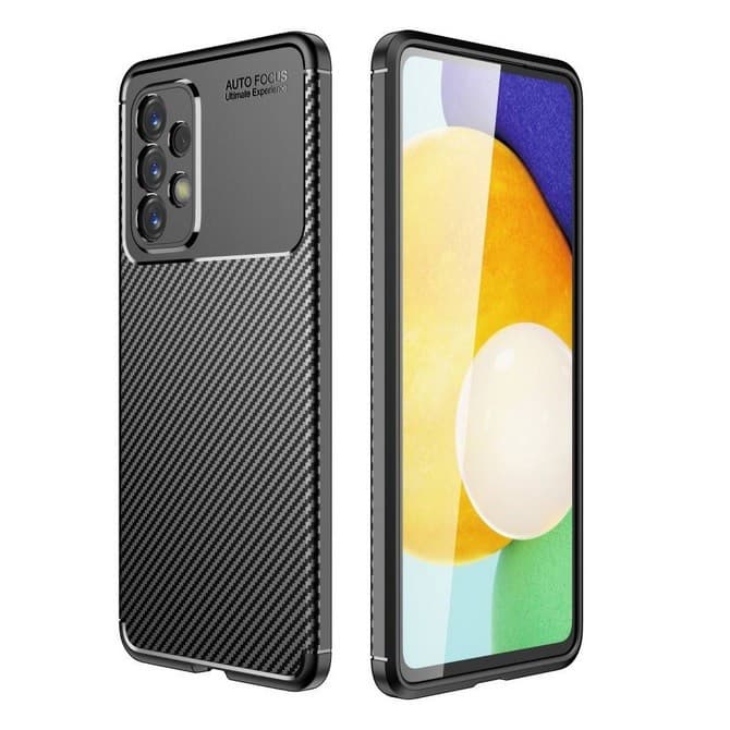 Husa Carbon Fiber pentru Samsung Galaxy A53 5G, aspect carbon, neagra 1