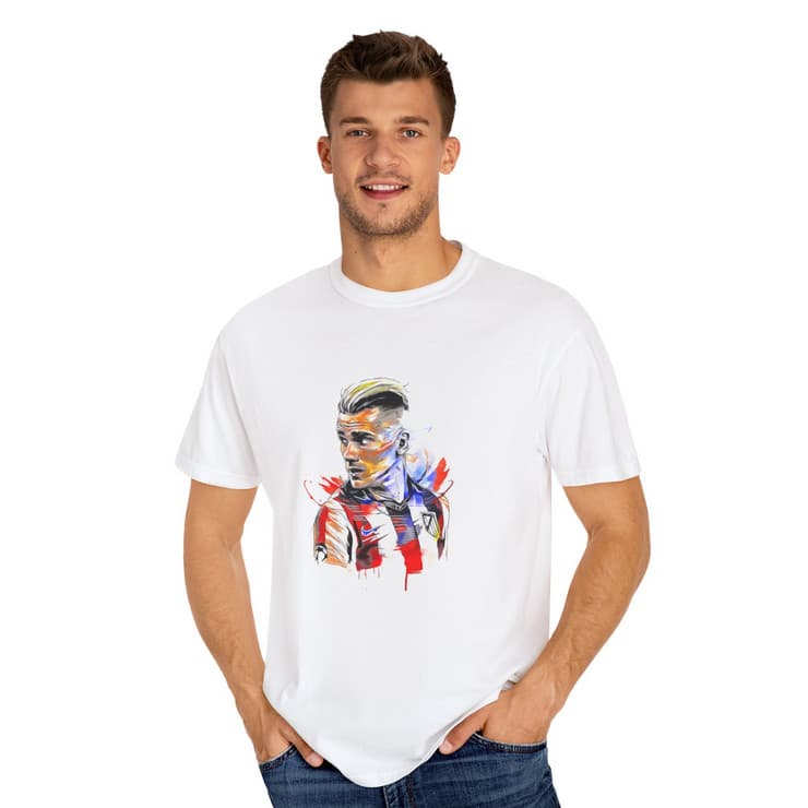 Tricou personalizat alb, copii/adulti, design Antoine, modal, diverse marimi 1