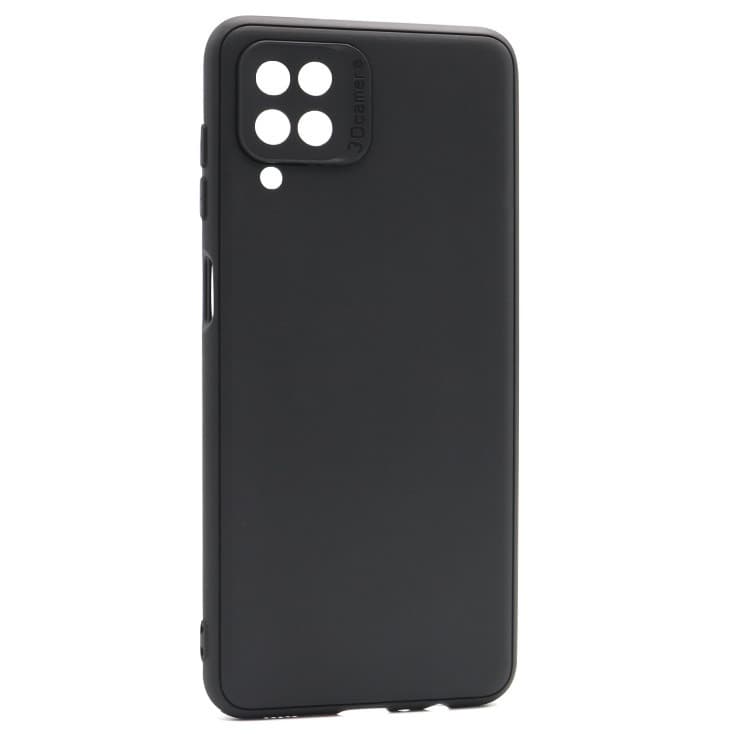 Husa Samsung Galaxy A12, Matt TPU My Choice, silicon moale, protectie camere, neagra 1
