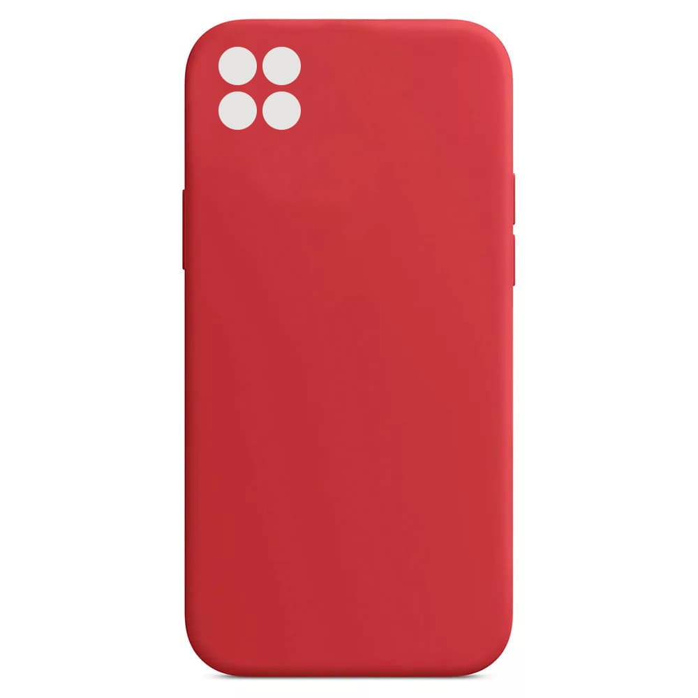 Husa Oppo A72 5G Luxury Silicone, catifea in interior, protectie camere, rosu 1