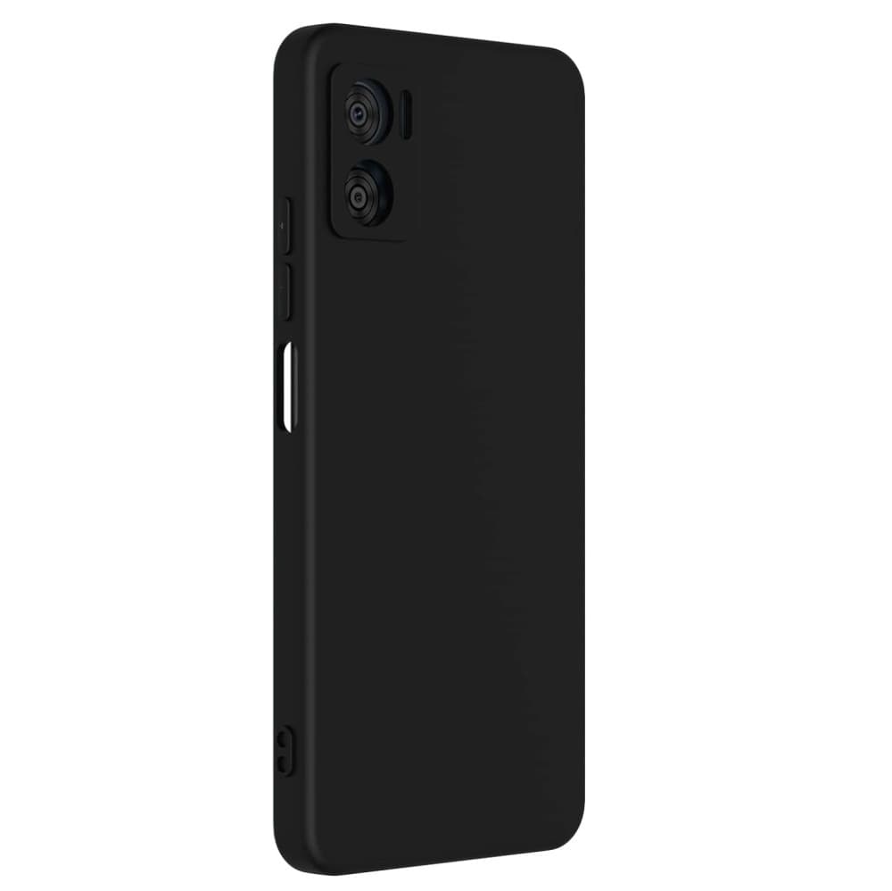 Husa Motorola Moto E22, Luxury Silicone, protectie camera, catifea in interior, neagra 1