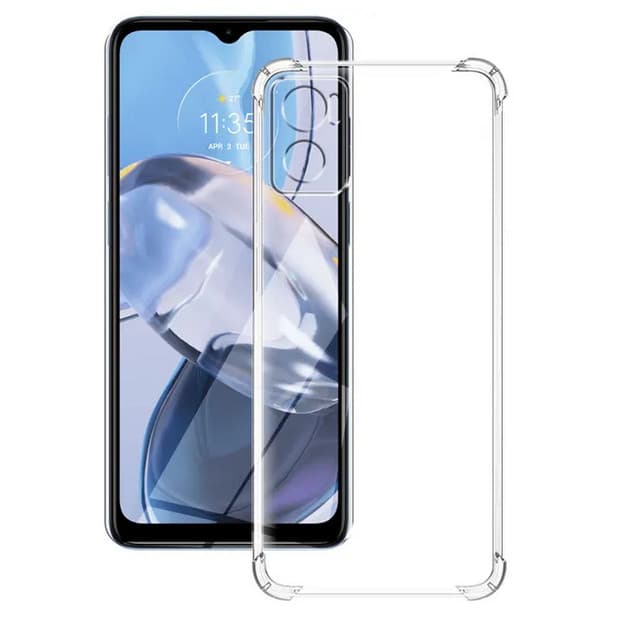 Husa Motorola Moto E22, TPU transparent, intarituri in colturi, grosime 1,5 mm 1