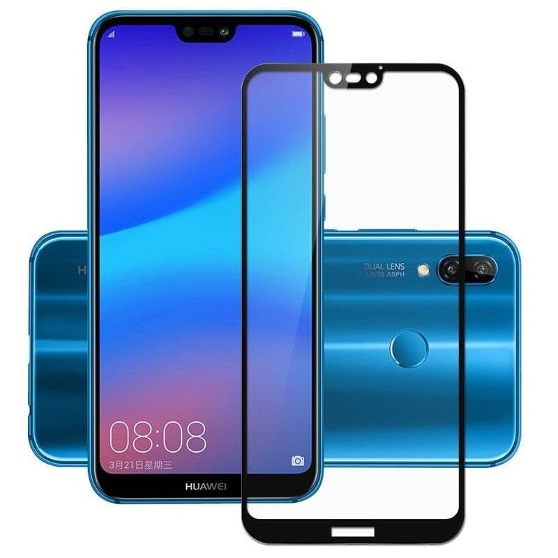 Folie de sticla Full Glue pentru Huawei P20 Lite, margini negre 1