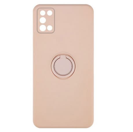 Husa Samsung Galaxy A03s / A02s, Ring Silicone, inel rotativ, catifea in interior, roz pal 1