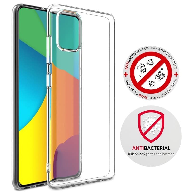 Husa protecție antibacteriana cu ioni de argint Forcell pentru Samsung Galaxy S20, TPU transparent 1