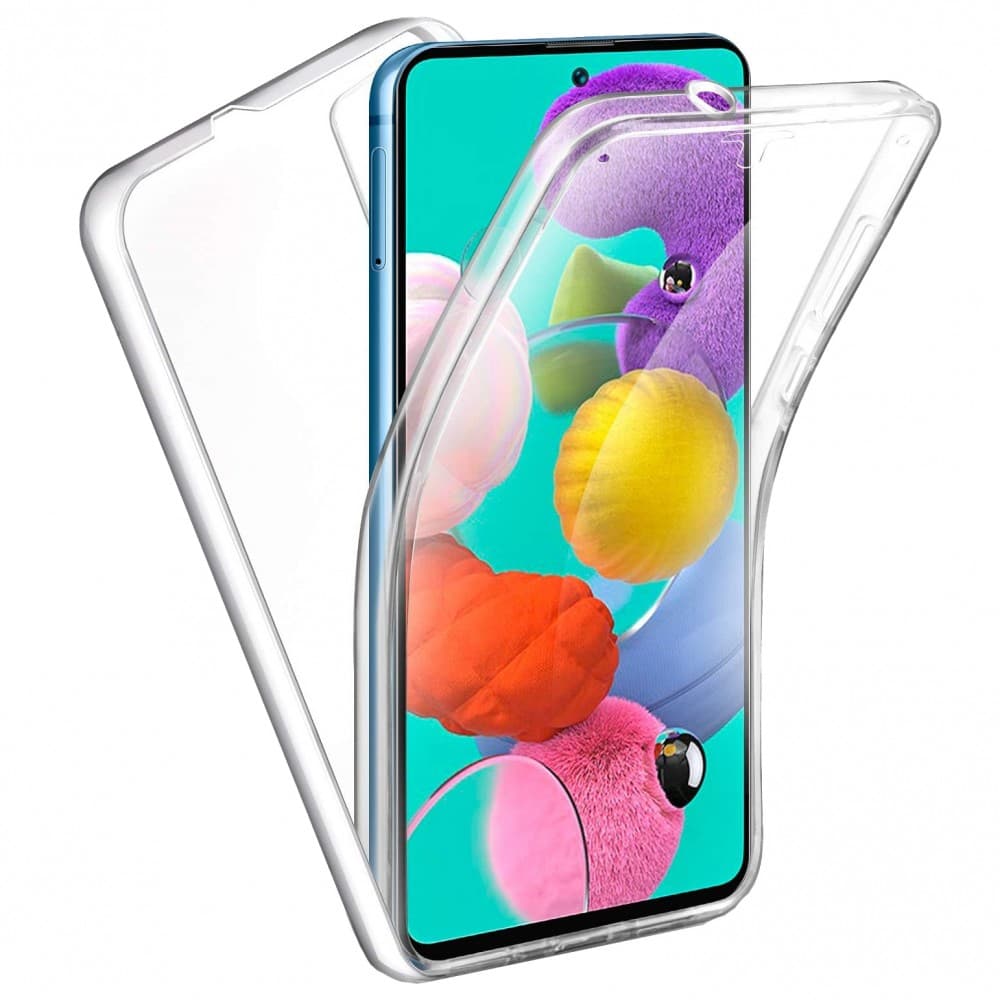 Husa protectie Samsung Galaxy A52 (fata + spate) Fully PC & PET 360°, transparenta 1