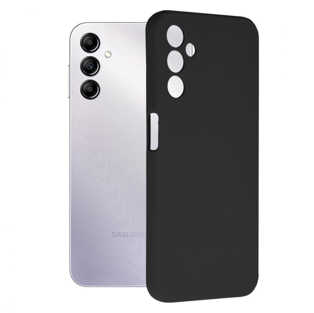 Husa Samsung Galaxy A25 5G, Luxury Silicone, protectie camera, catifea in interior, neagra 1