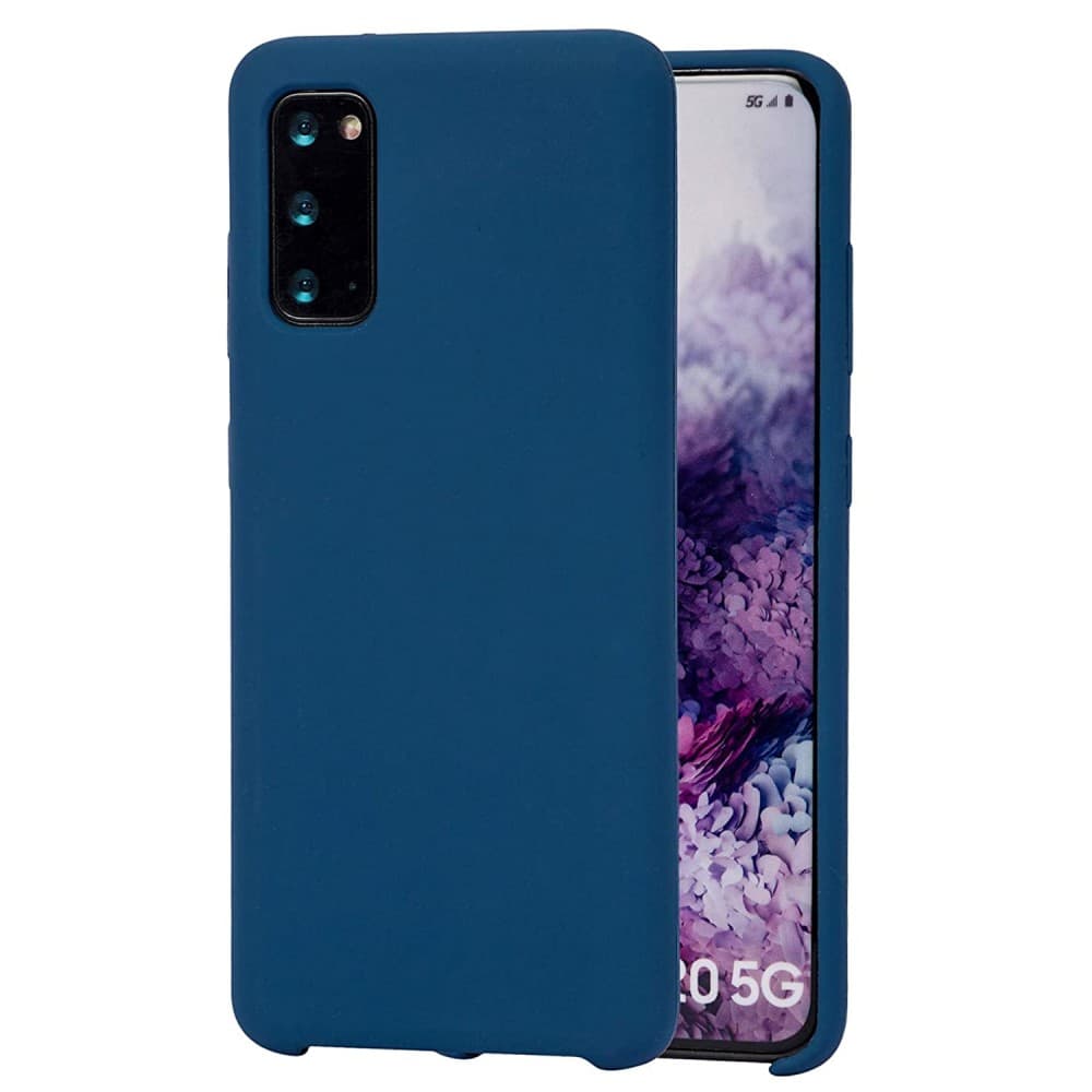 Husa protectie MySafe Silic pentru Apple iPhone 7/8/SE2, catifea in interior, albastru inchis 1