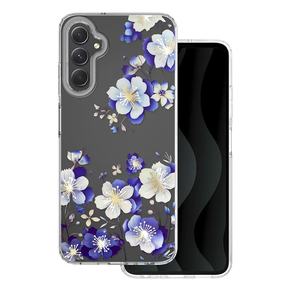 Husa Samsung Galaxy A13 5G / A04s, IMD Print Case, TPU flexibil, transparent, Floral 1