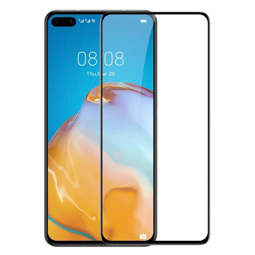 Folie de sticla Full Glue pentru Huawei P40, margini negre 1