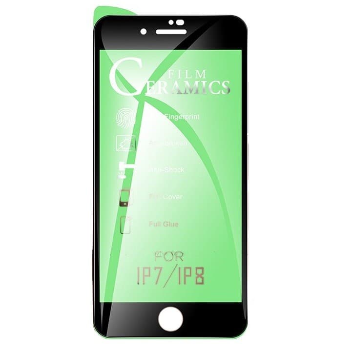 Folie de protectie Ceramic Film pentru Apple iPhone 7/8/SE2, margini negre 1
