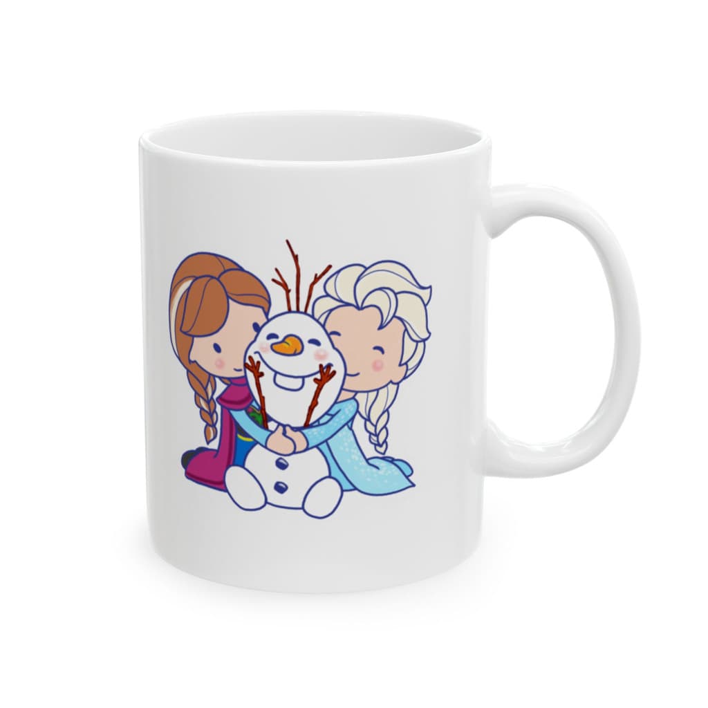 Cana ceramica personalizata, design Frozen, 330 ml, alba 1