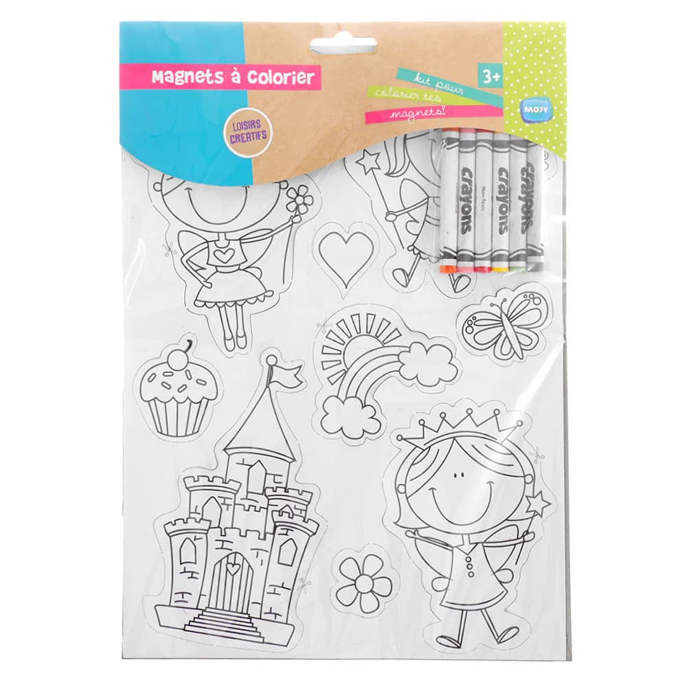 Set magneti de frigider de colorat - Printesa in castel 1