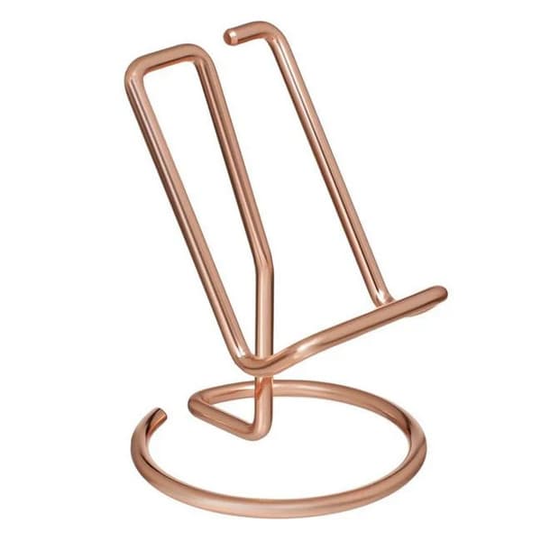 Suport birou pentru telefon mobil, metalic, rose gold 1