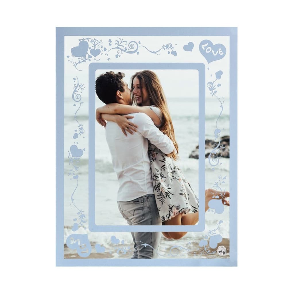 Rama sticla sublimabila cu fotografia ta, suport birou, model LOVE, 23 x 18 cm 1