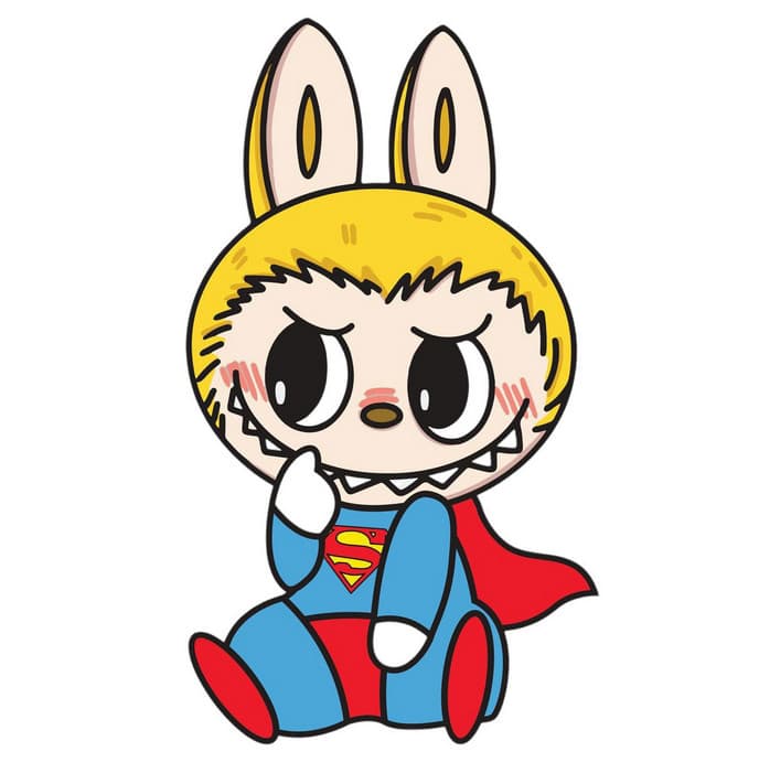Sticker mic/mare pentru tricouri sau alte materiale textile albe, termo aplicabile, model La Bubu 5 1