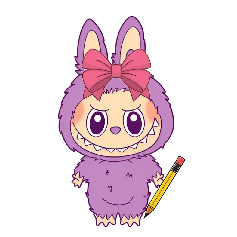 Sticker mic/mare pentru tricouri sau alte materiale textile albe, termo aplicabile, model La Bubu 4 1
