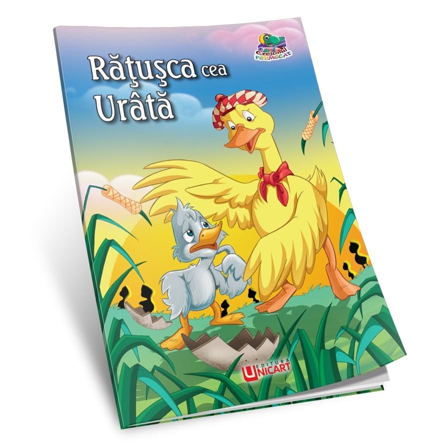 Carte de citit si colorat A5, editura Unicart, Ratusca cea urata 1