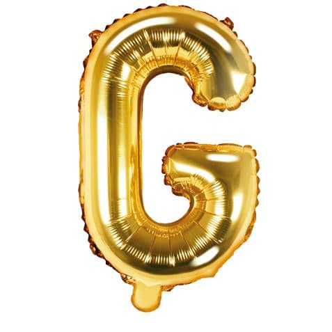 Balon din folie metalizata, 35 cm, auriu, litera G 1