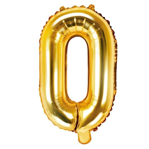 Balon din folie metalizata, 35 cm, auriu, litera O 1