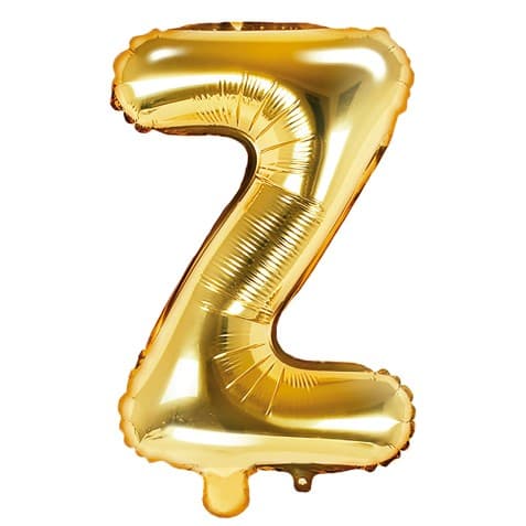 Balon din folie metalizata, 35 cm, auriu, litera Z 1