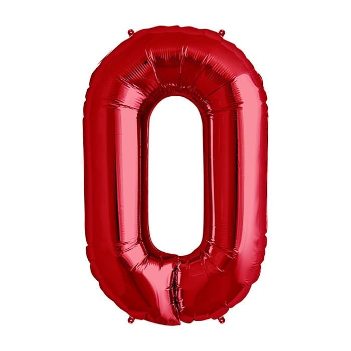Balon din folie metalizata, 35 cm, rosu, litera O 1