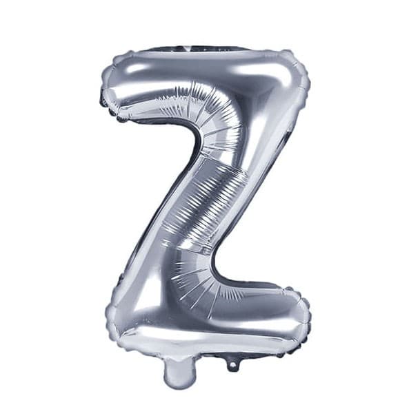 Balon din folie metalizata, 35 cm, argintiu, litera Z 1