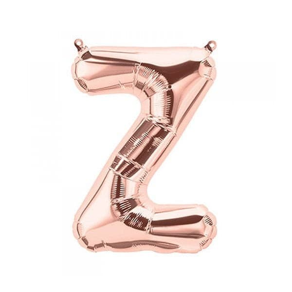 Balon din folie metalizata, 35 cm, rose gold, litera Z 1