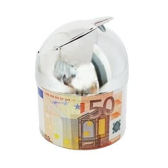 Scrumiera anti-vant, clapa rabatabila, metalica, model 50 euro 1