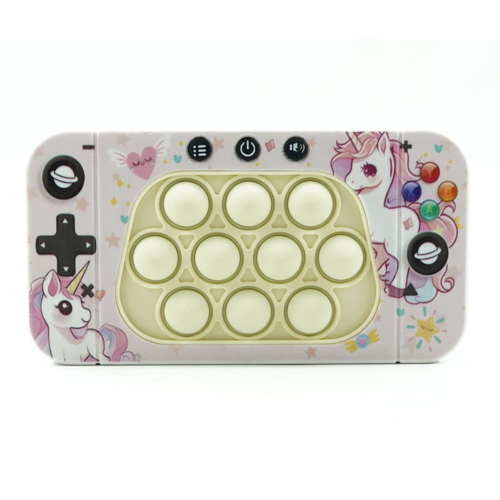 Jucarie interactiva Speed Push, joc de viteza apasare taste tip Pop-It, sunete si lumini, model unicorn 1