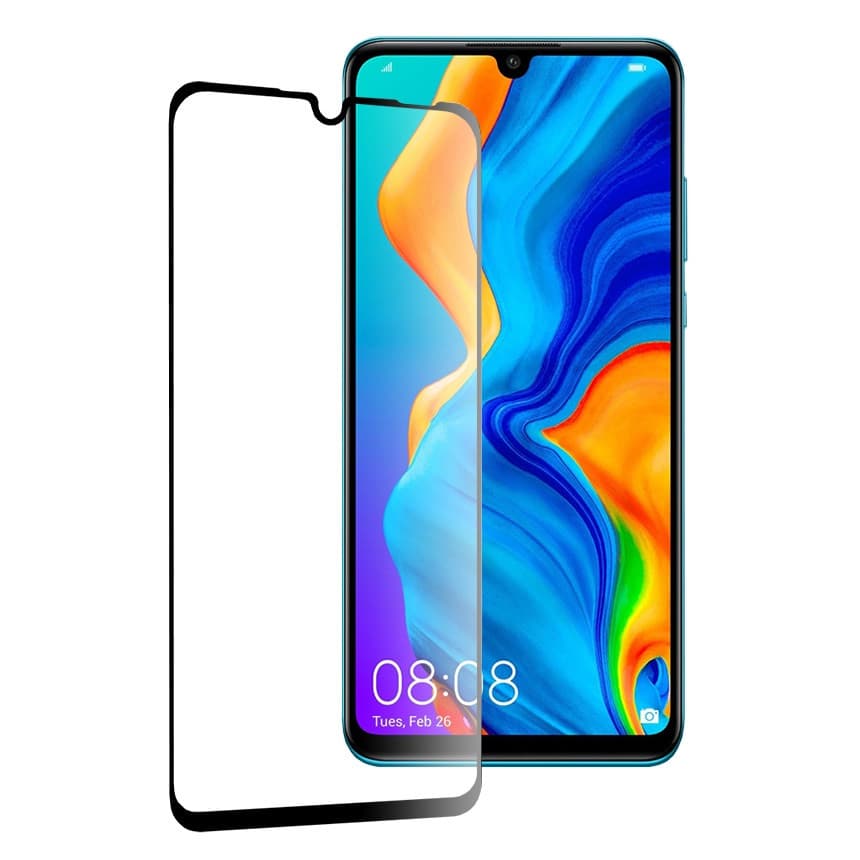 Folie de sticla Full Glue 111D pentru Huawei P30 Lite, margini negre 1