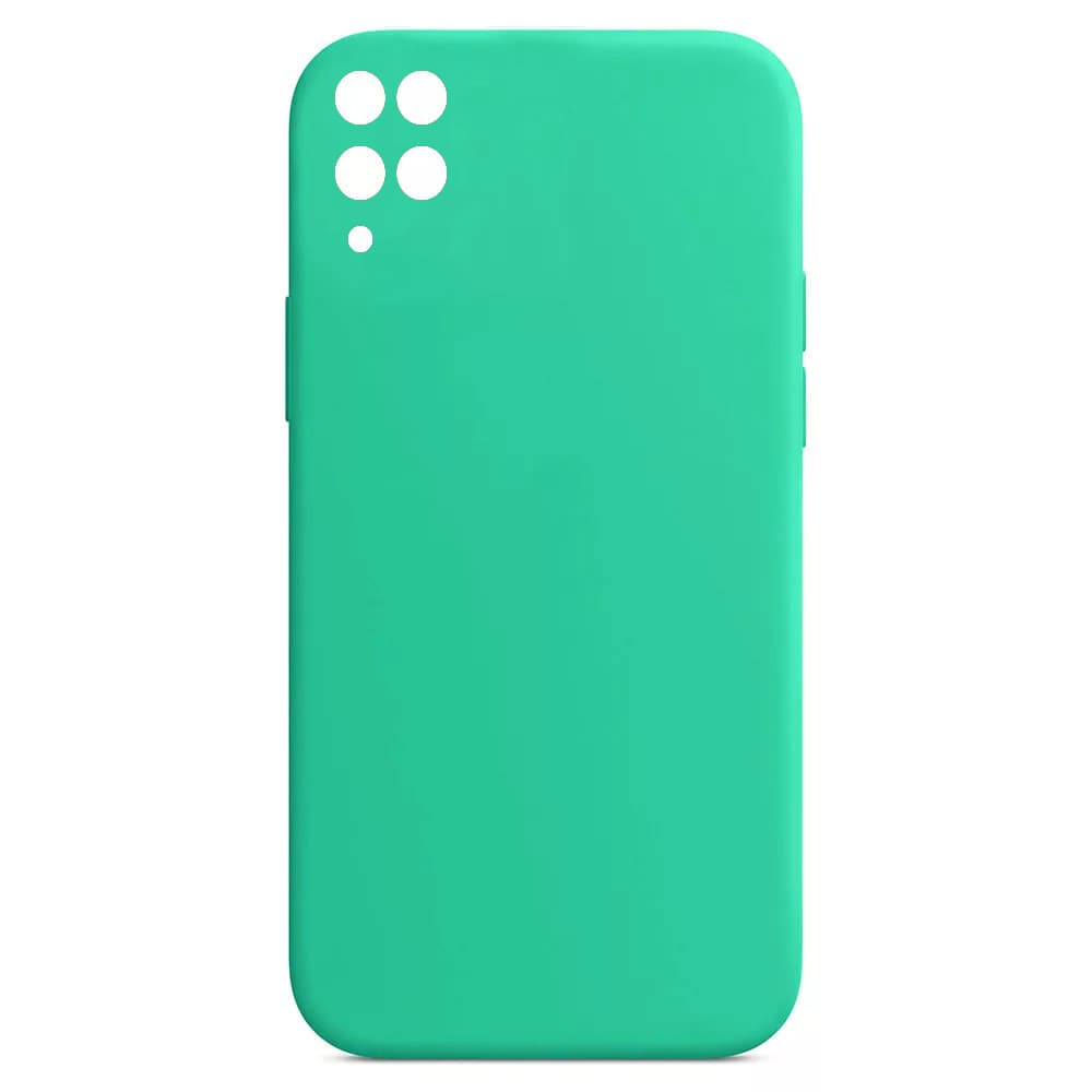 Husa Samsung Galaxy A12 Luxury Silicone, catifea in interior, turcoaz 1