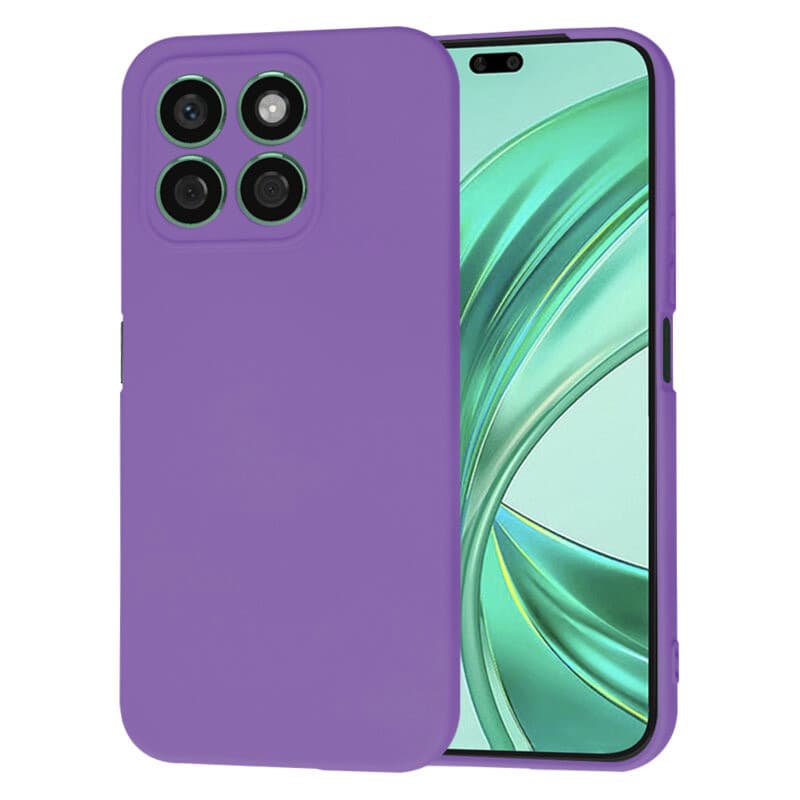 Husa protectie Honor X8b, Luxury Silicone, catifea in interior, protectie camere, mov 1