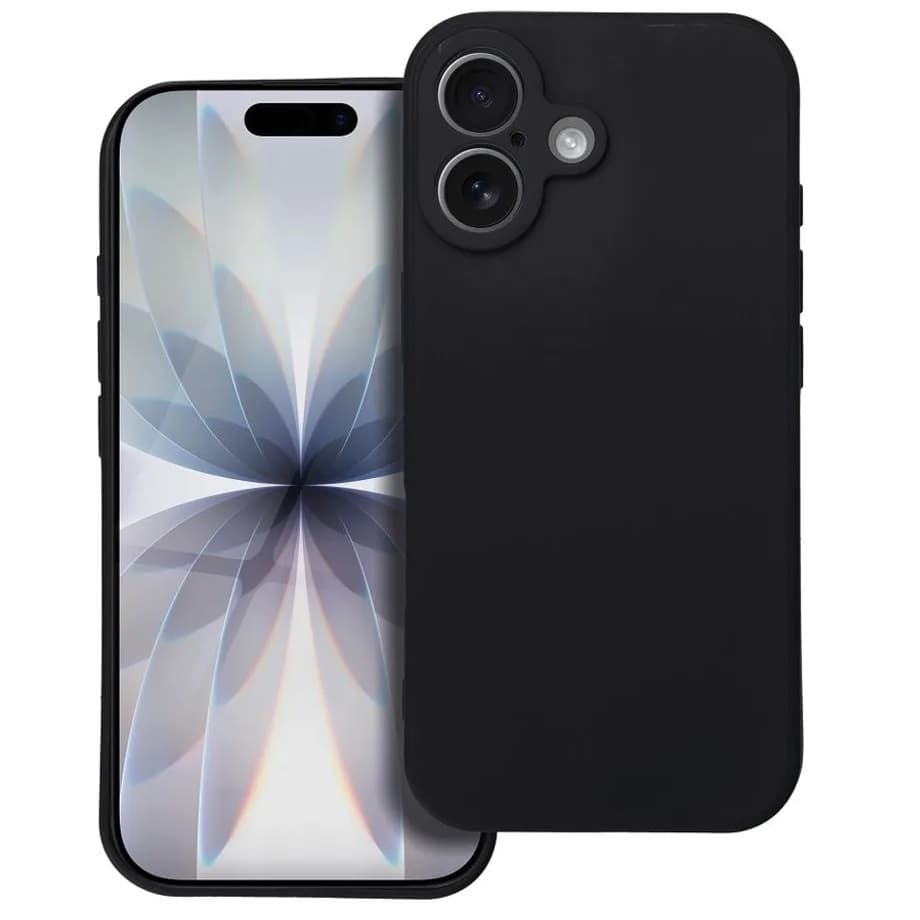 Husa Apple iPhone 17, Luxury Silicone, catifea in interior, protectie camere, neagra 1