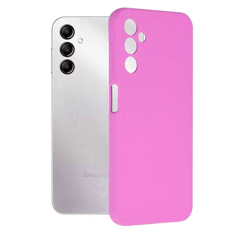 Husa Samsung Galaxy A13 5G / A04s / A04, Luxury Silicone, protectie camera, catifea in interior, roz siclam 1