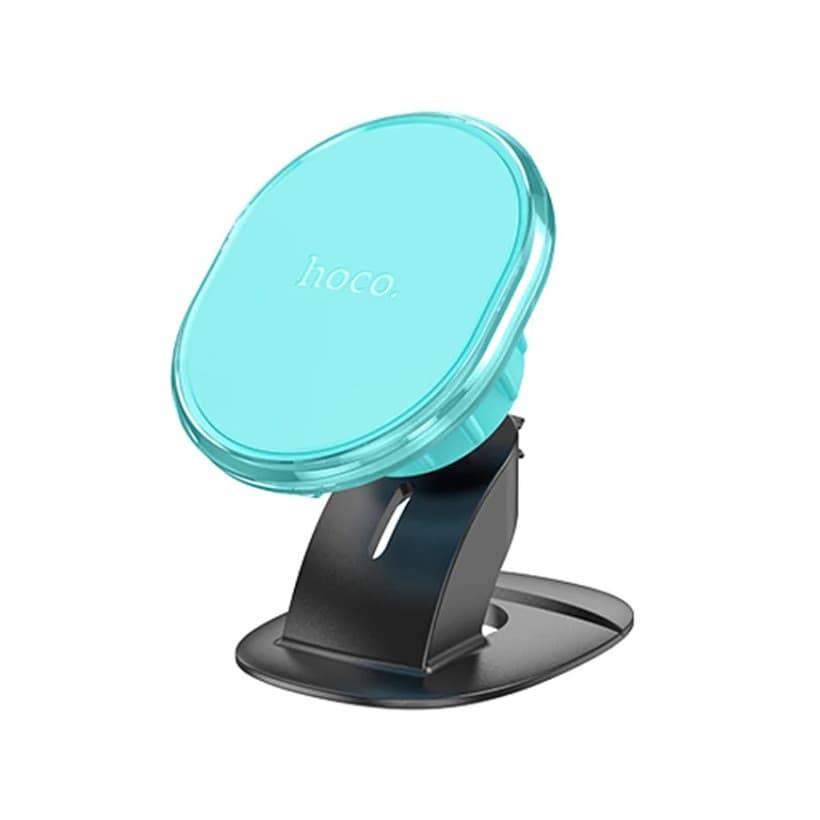 Suport auto magnetic Hoco H2, rotire la 360 de grade, negru/turcoaz 1