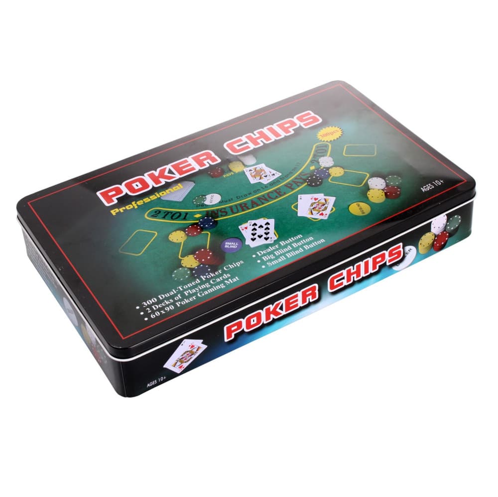 Set poker 300 jetoane Poker Box, în cutie metalica 1